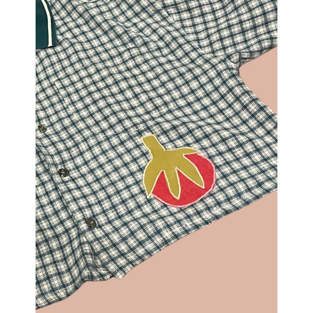 Upcycled Large Cropped Button Down - image 4